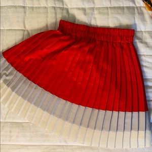 Pleated mini skirt